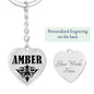 Amber v01 - Heart Pendant Luxury Keychain