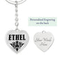 Ethel v01 - Heart Pendant Luxury Keychain