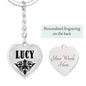 Lucy v01 - Heart Pendant Luxury Keychain