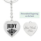 Judy v01 - Heart Pendant Luxury Keychain