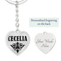 Cecelia v01 - Heart Pendant Luxury Keychain