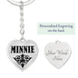 Minnie v01 - Heart Pendant Luxury Keychain