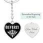 Beverly v02 - Heart Pendant Luxury Keychain