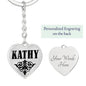 Kathy v01 - Heart Pendant Luxury Keychain
