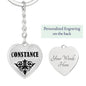Constance v01 - Heart Pendant Luxury Keychain