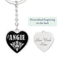 Angie v02 - Heart Pendant Luxury Keychain