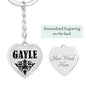 Gayle v01 - Heart Pendant Luxury Keychain