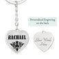 Rachael v01 - Heart Pendant Luxury Keychain