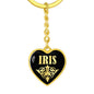 Iris v02 - Heart Pendant Luxury Keychain