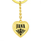 Jana v01 - Heart Pendant Luxury Keychain