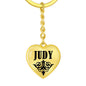 Judy v01 - Heart Pendant Luxury Keychain