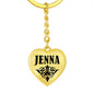 Jenna v01 - Heart Pendant Luxury Keychain