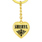 Sheryl v01 - Heart Pendant Luxury Keychain