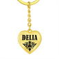 Delia v01 - Heart Pendant Luxury Keychain