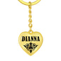 Dianna v01 - Heart Pendant Luxury Keychain
