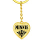 Minnie v01 - Heart Pendant Luxury Keychain