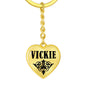 Vickie v01 - Heart Pendant Luxury Keychain