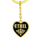Ethel v02 - Heart Pendant Luxury Keychain