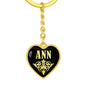 Ann v02 - Heart Pendant Luxury Keychain