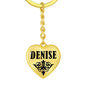 Denise v01 - Heart Pendant Luxury Keychain