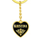 Kristina v02 - Heart Pendant Luxury Keychain