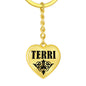 Terri v01 - Heart Pendant Luxury Keychain