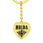Hilda v01 - Heart Pendant Luxury Keychain