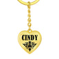 Cindy v01 - Heart Pendant Luxury Keychain