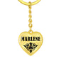 Marlene v01 - Heart Pendant Luxury Keychain