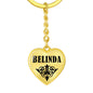 Belinda v01 - Heart Pendant Luxury Keychain