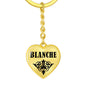 Blanche v01 - Heart Pendant Luxury Keychain