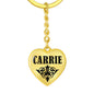 Carrie v01 - Heart Pendant Luxury Keychain