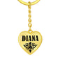 Diana v01 - Heart Pendant Luxury Keychain