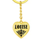 Louise v01 - Heart Pendant Luxury Keychain