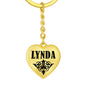 Lynda v01 - Heart Pendant Luxury Keychain