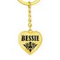 Bessie v01 - Heart Pendant Luxury Keychain
