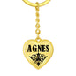 Agnes v01 - Heart Pendant Luxury Keychain