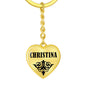Christina v01 - Heart Pendant Luxury Keychain
