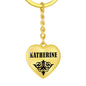 Katherine v01 - Heart Pendant Luxury Keychain