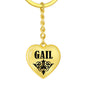 Gail v01 - Heart Pendant Luxury Keychain