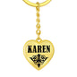Karen v01 - Heart Pendant Luxury Keychain