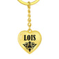 Lois v01 - Heart Pendant Luxury Keychain