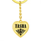 Tasha v01 - Heart Pendant Luxury Keychain