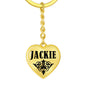 Jackie v01 - Heart Pendant Luxury Keychain