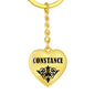 Constance v01 - Heart Pendant Luxury Keychain