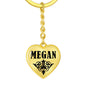 Megan v01 - Heart Pendant Luxury Keychain
