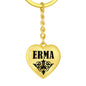 Erma v01 - Heart Pendant Luxury Keychain