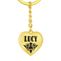 Lucy v01 - Heart Pendant Luxury Keychain