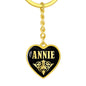 Annie v02 - Heart Pendant Luxury Keychain