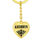Kathryn v01 - Heart Pendant Luxury Keychain